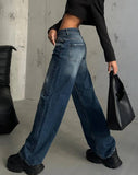 OOTDGIRL 2024 New Elegant Woman Low-Rise Wash Blue Jean