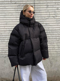 Women's loose quilted jacket loose coat top
